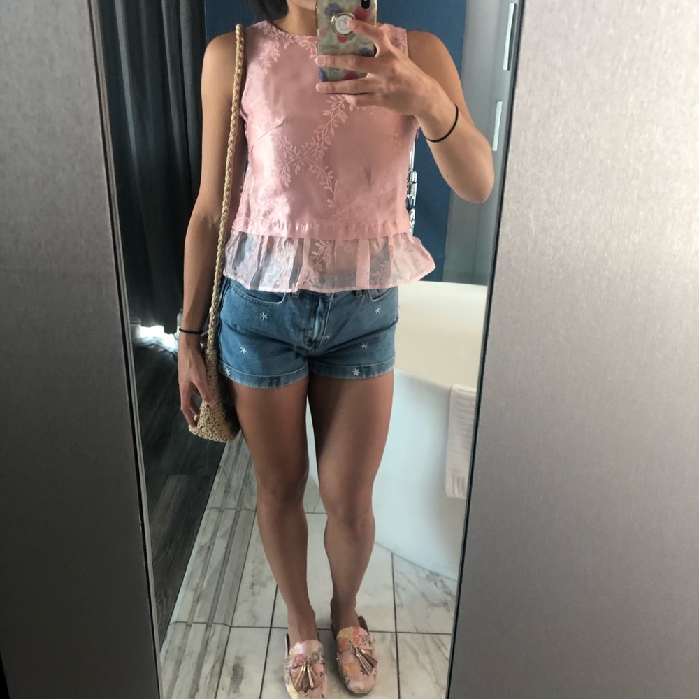 Pink Peplum Top